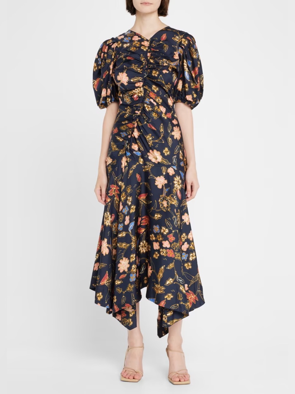 ULLA JOHNSON HELEEN PUFF SLEEVE DRESS